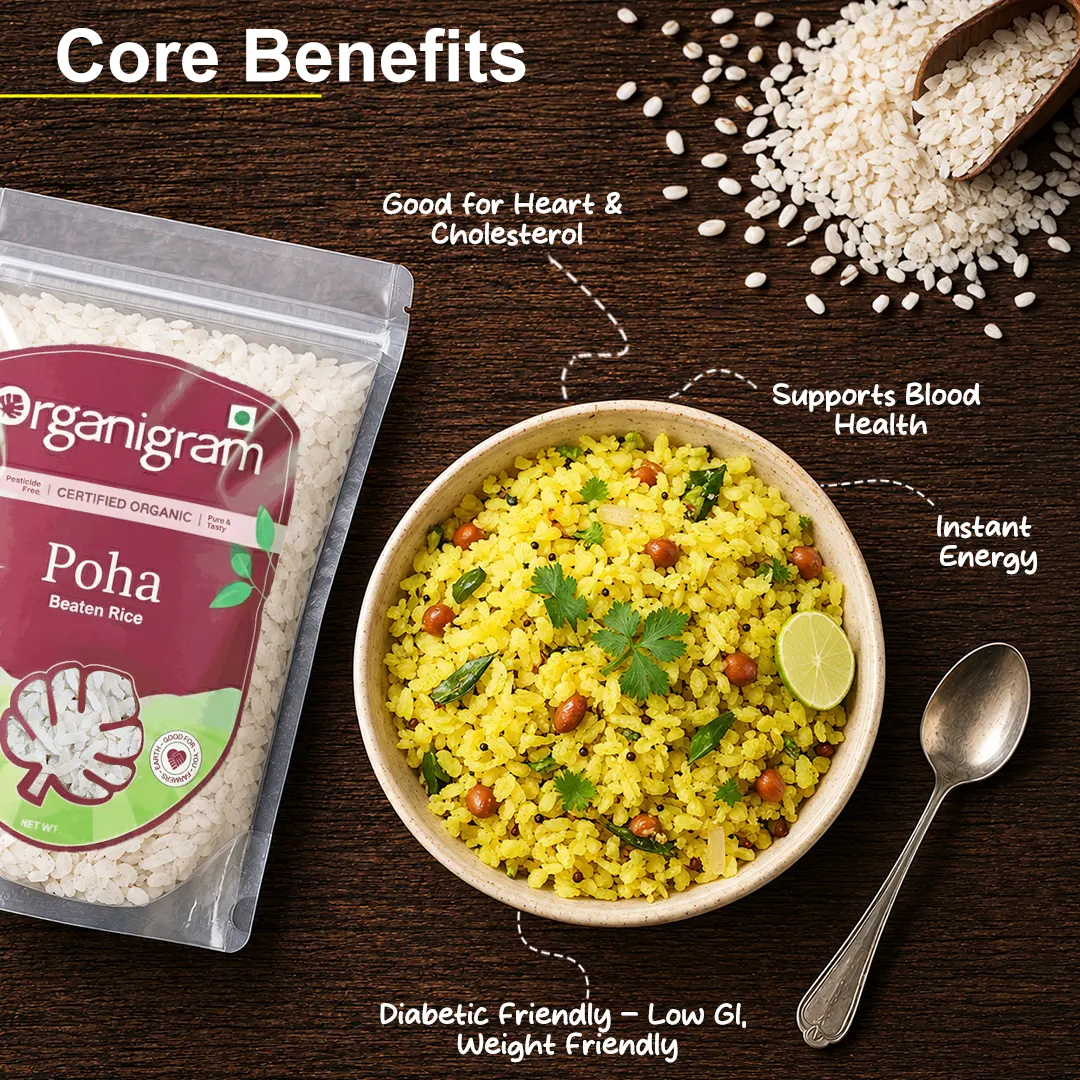Organic Poha/Beaten Rice (White) - Image 2