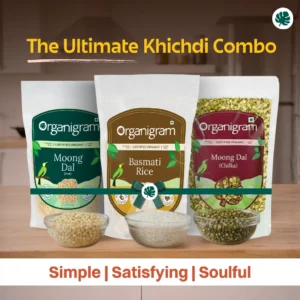 The Khichdi Combo (Moong Dhuli. Moong Chilka. Basmati Rice)