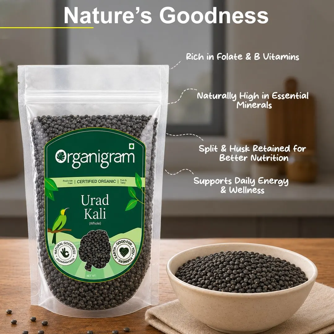 Organic Urad Kali/Black Gram Whole - Image 4