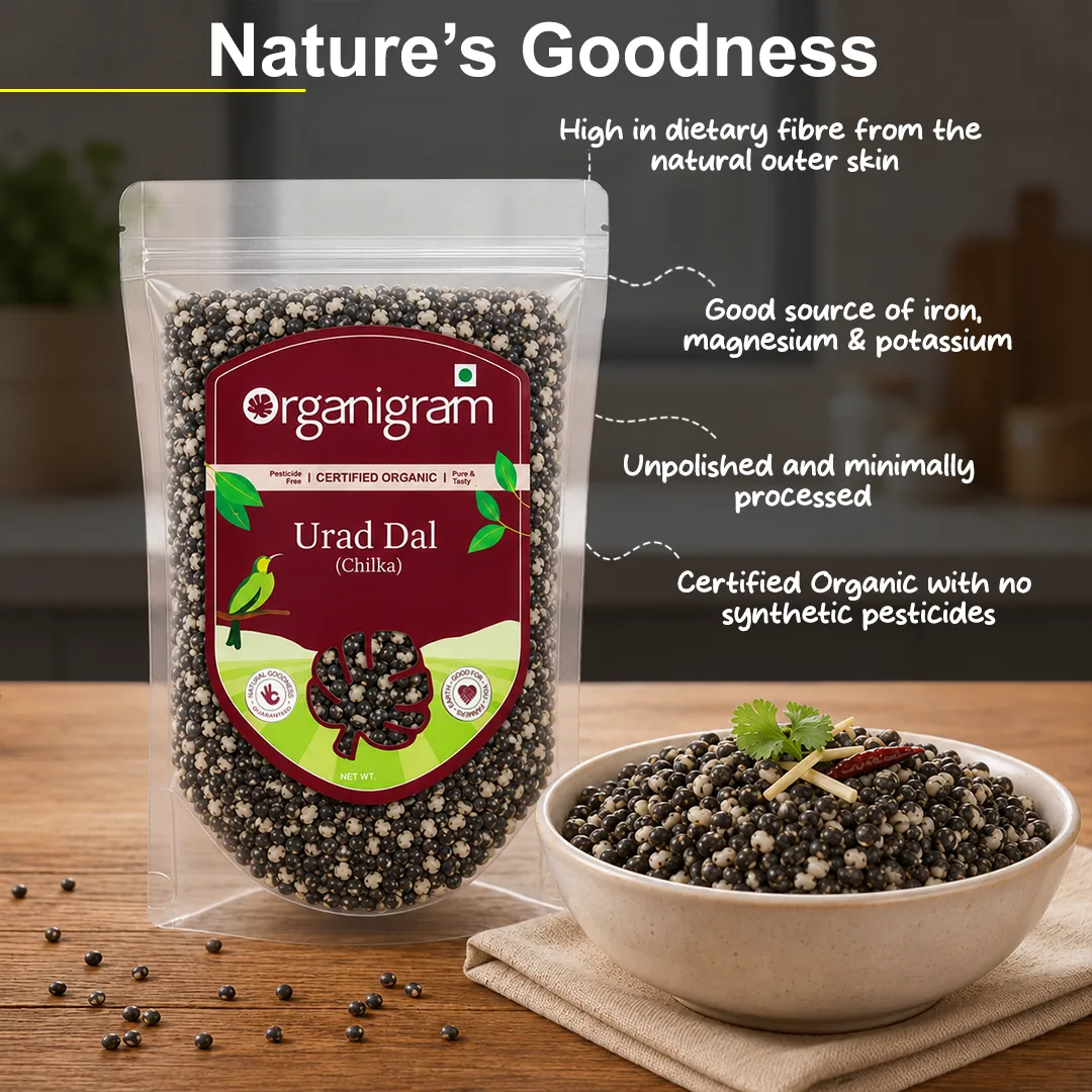 Organic Urad Dal (Chilka)/Black Gram Split (With Skin) - Image 4