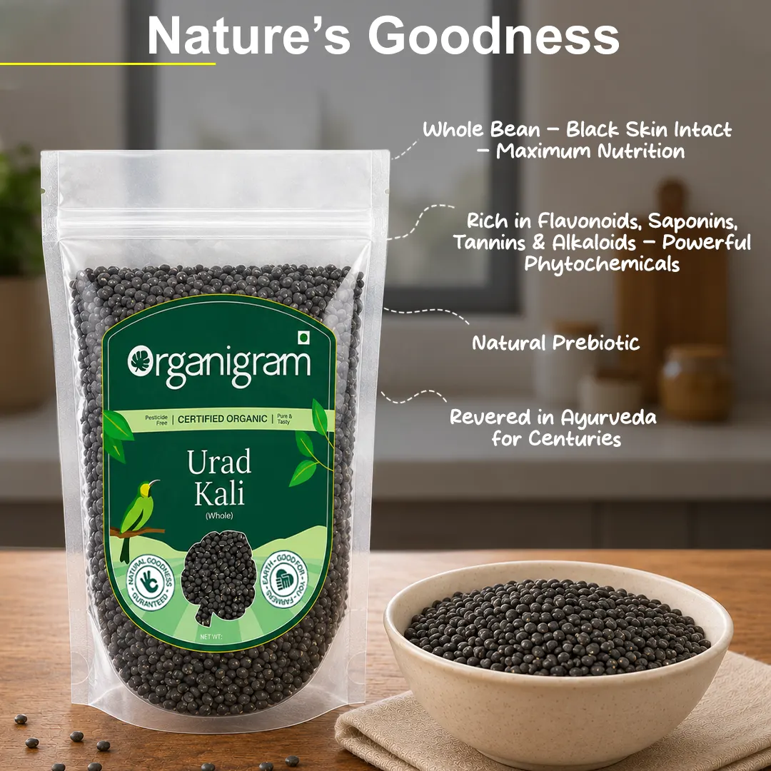 Organic Urad Kali/Black Gram Whole - Image 4