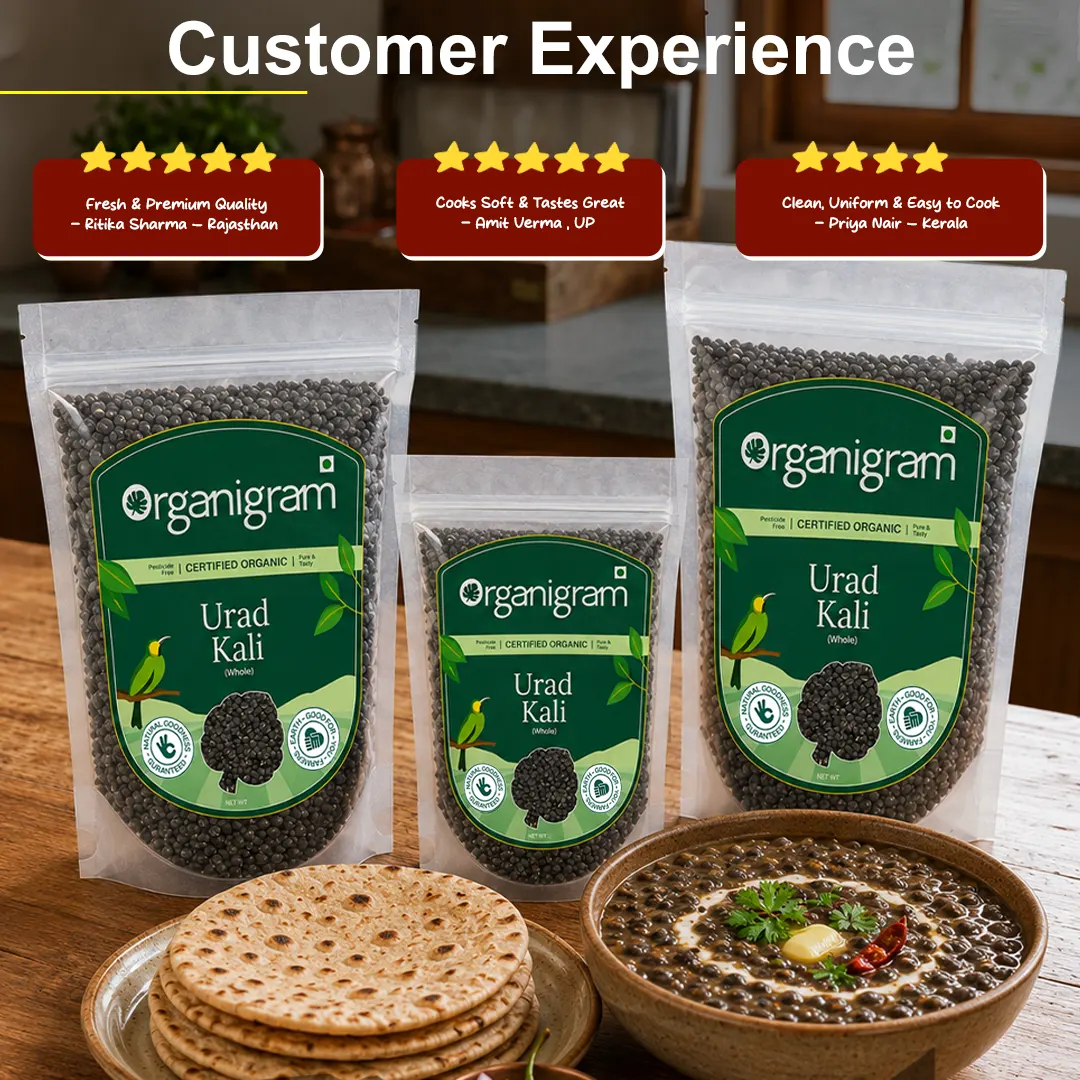 Organic Urad Kali/Black Gram Whole - Image 5