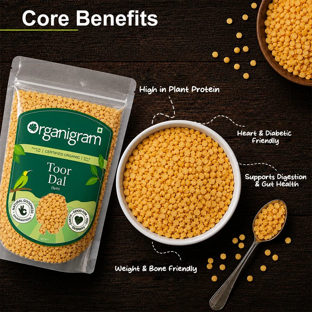 Organic Toor Dal/Arhar Dal/Pigeon Pea Split - Image 2