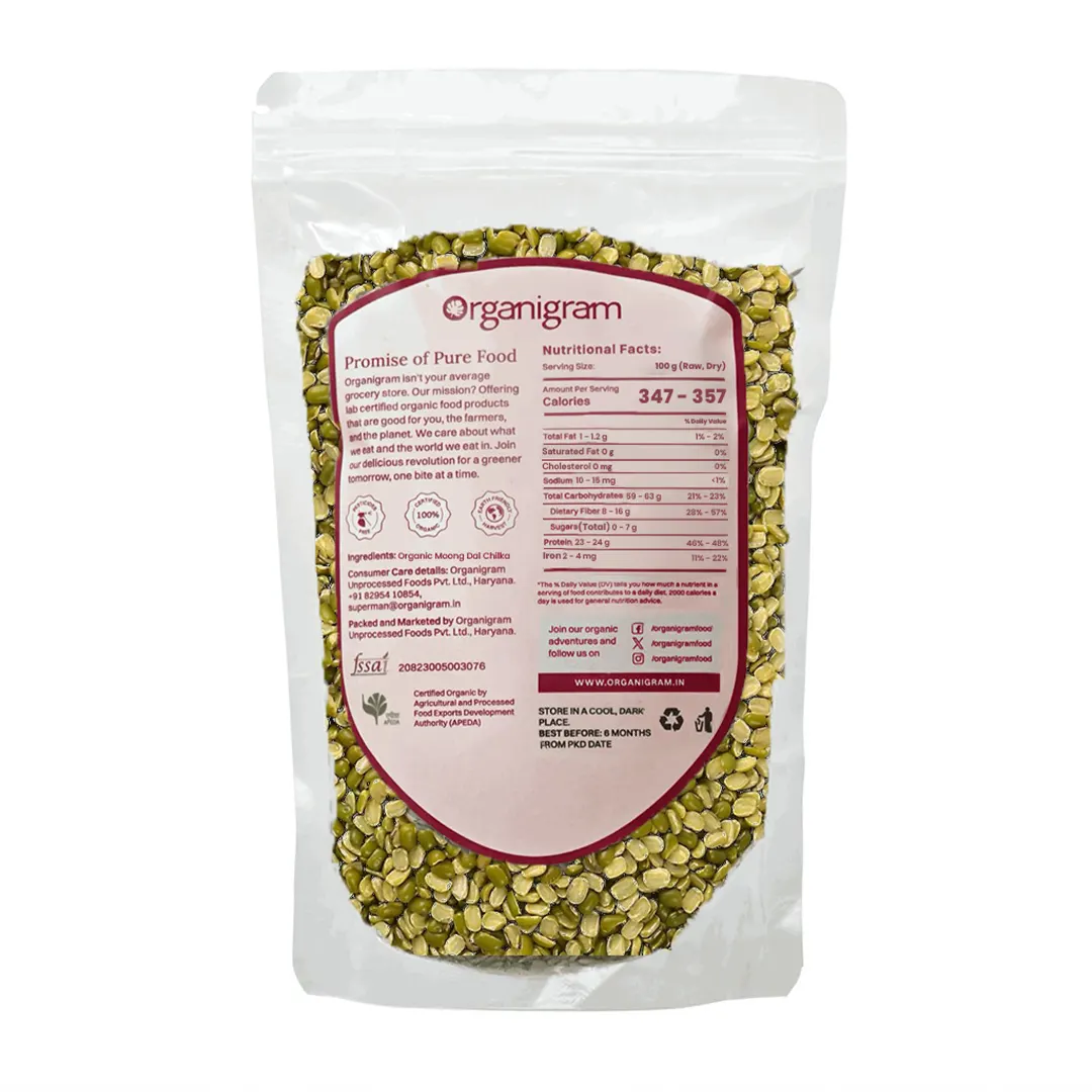 Organic Moong Dal Chilka/Green Split Gram - Image 7