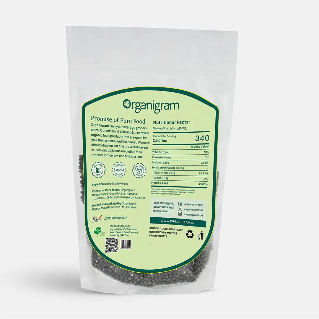Organic Urad Kali/Black Gram Whole - Image 7