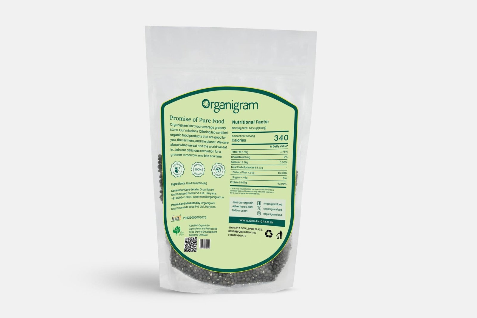 Organic Urad Kali/Black Gram Whole - Image 7