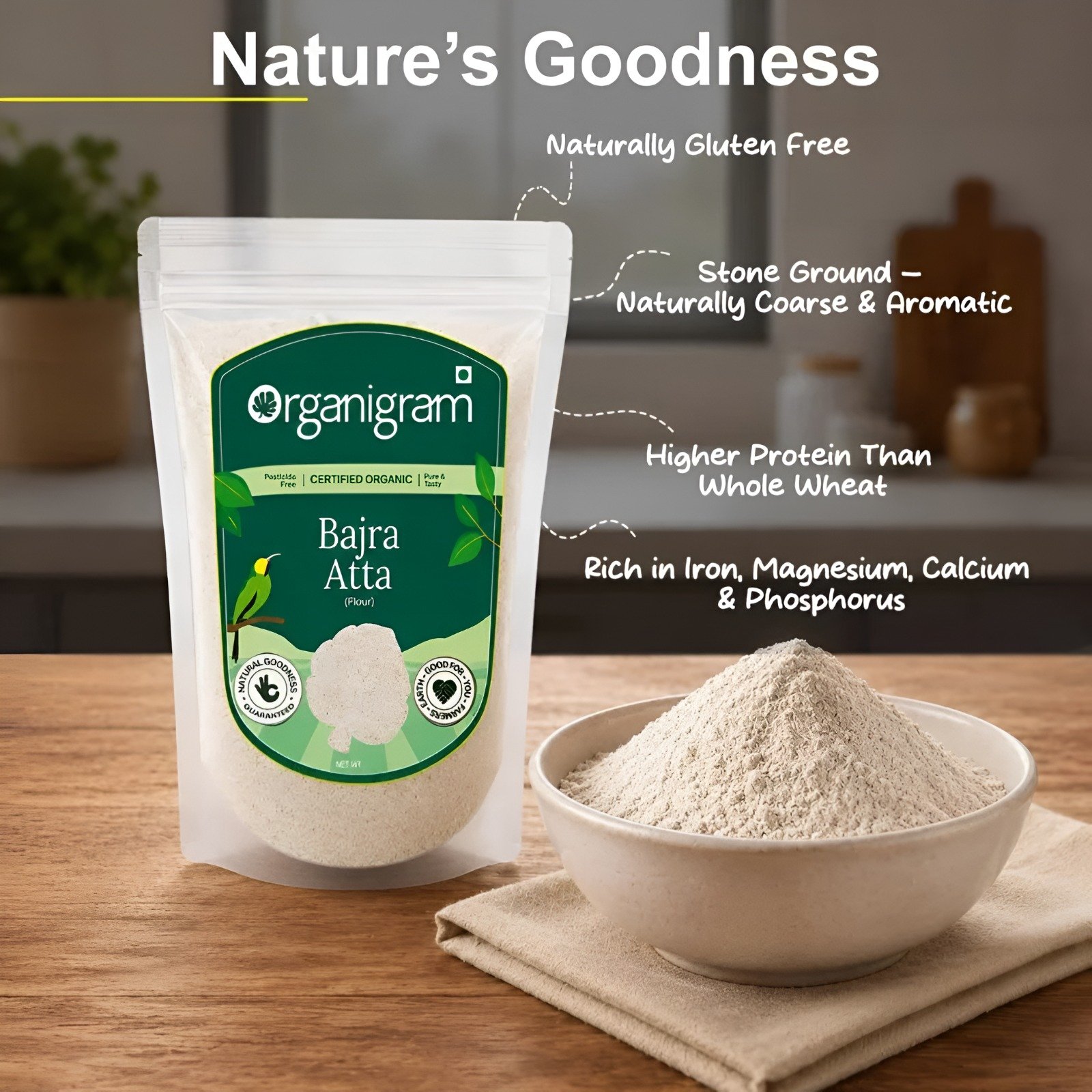 Organic Bajra Atta/Pearl Millet Flour - Image 4