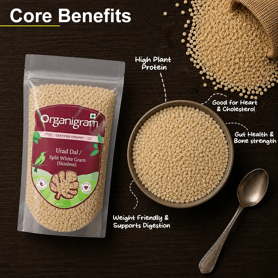 Organic Urad Dal/Split Black Gram (Skinless) - Image 2