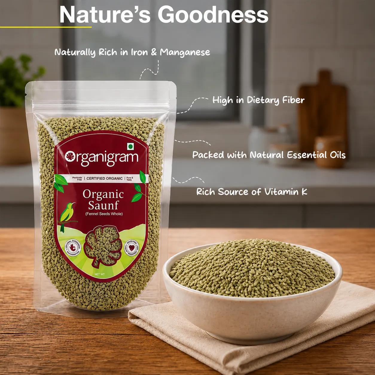 Organic Saunf/Fennel Seeds Whole - Image 4